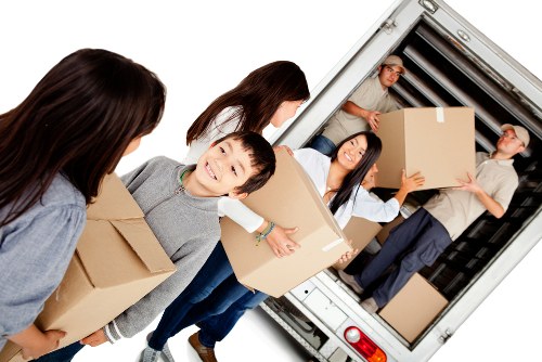 Moving team preparing a local home relocation in Tobelgium