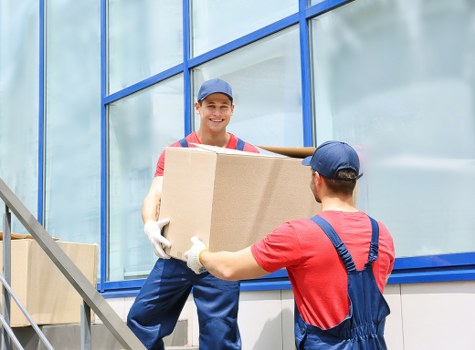 Organized moving process with careful packing and logistics