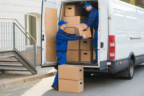 Commercial moving truck transport for offices and shops in Tobelgium