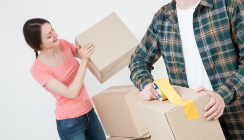 Office relocation transport and loading preparation