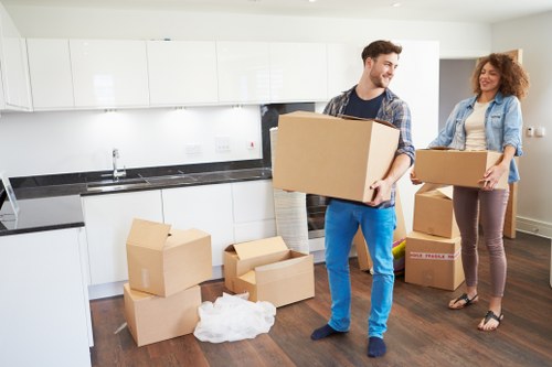 Removal van prepared for a Belgium-bound move