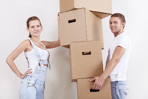 Commercial man and van service transporting office items in Tobelgium