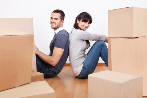 Commercial van transport for office or shop items in Tobelgium
